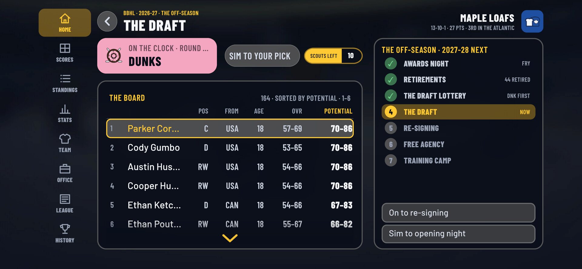 The draft